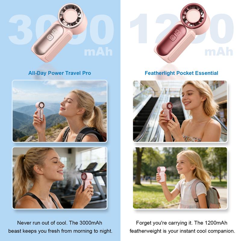 Mini Turbo Pocket Fan for Makeup, Travel & Hot Days